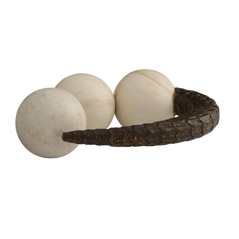 Arteriors ASI22 Sculpture, White/Bronze