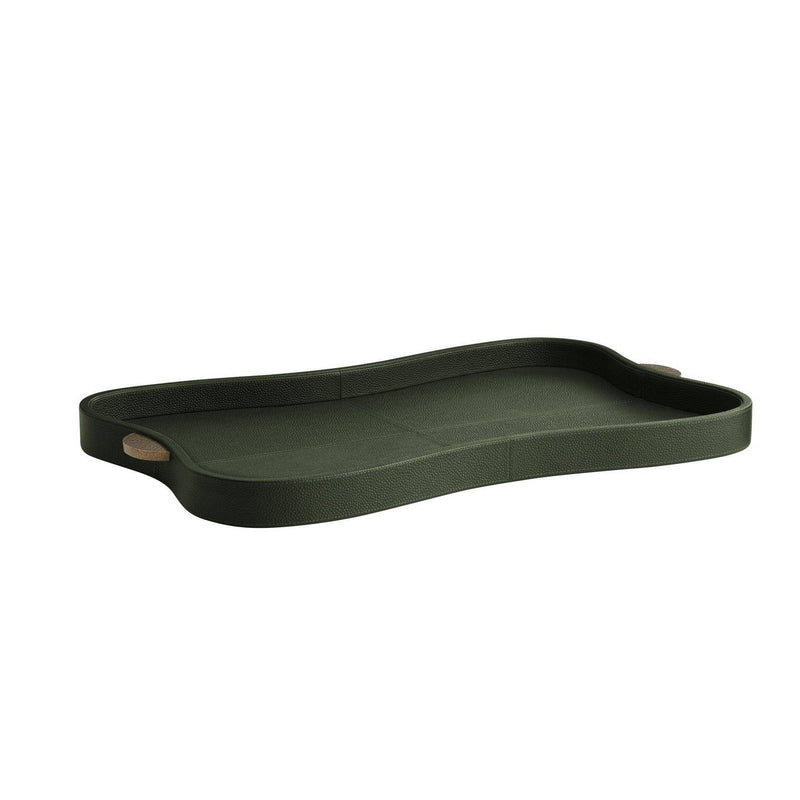 Arteriors AYI18 Tray, Pine/Antique Brass
