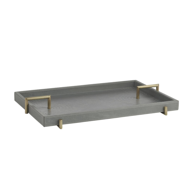 Arteriors AYI20 Tray, Juniper/Antique Brass