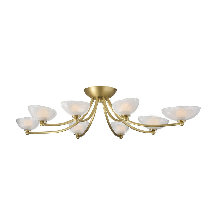 Arteriors DFC29 LED Flush Mount, Antique Brass/Clear