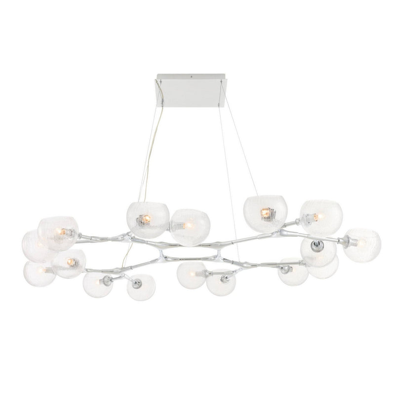 Arteriors DLC53 16 Light Chandelier, Chrome/Clear Crackle