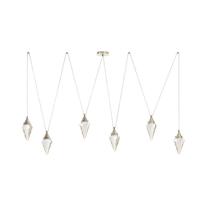 Arteriors DLC61 LED Chandelier, Clear/Vintage Silver