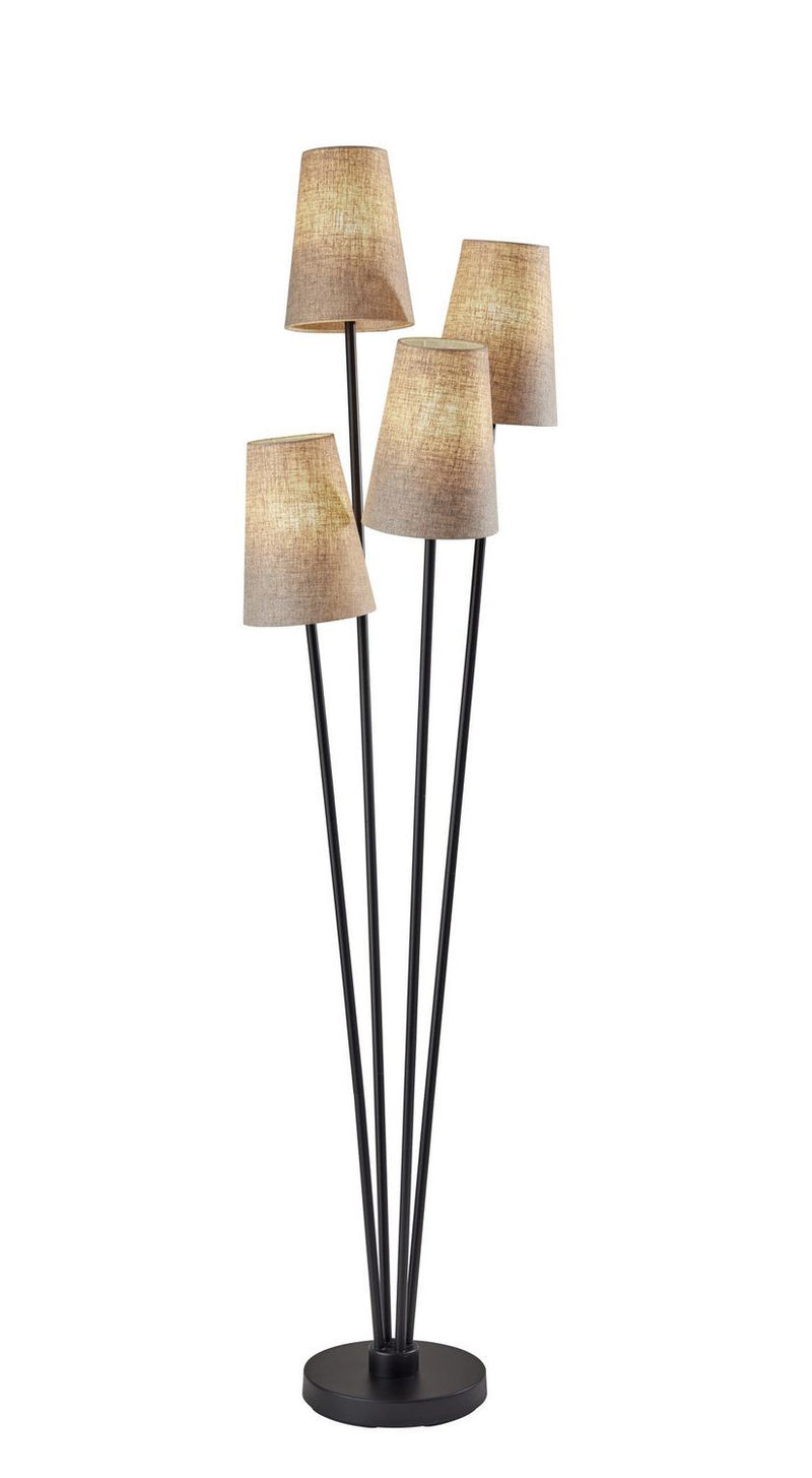 Adesso Home 5039-01 Four Light Floor Lamp, Black