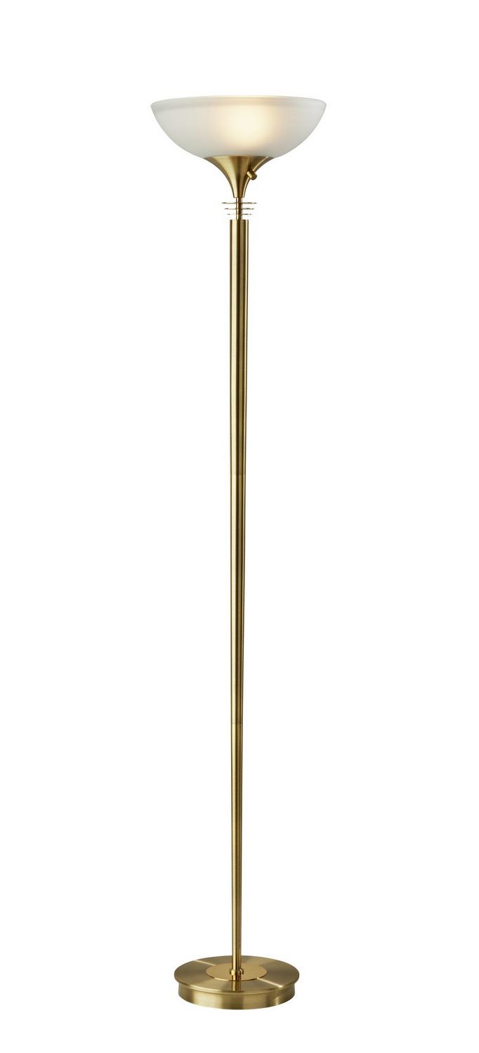 Adesso Home 5120-21 Two Light Torchiere, Antique Brass