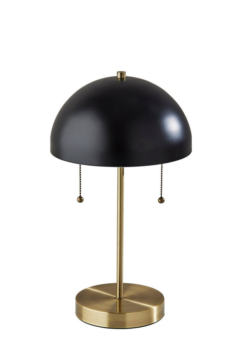 Adesso Home 5132-01 Two Light Table Lamp, Antique Brass & Black