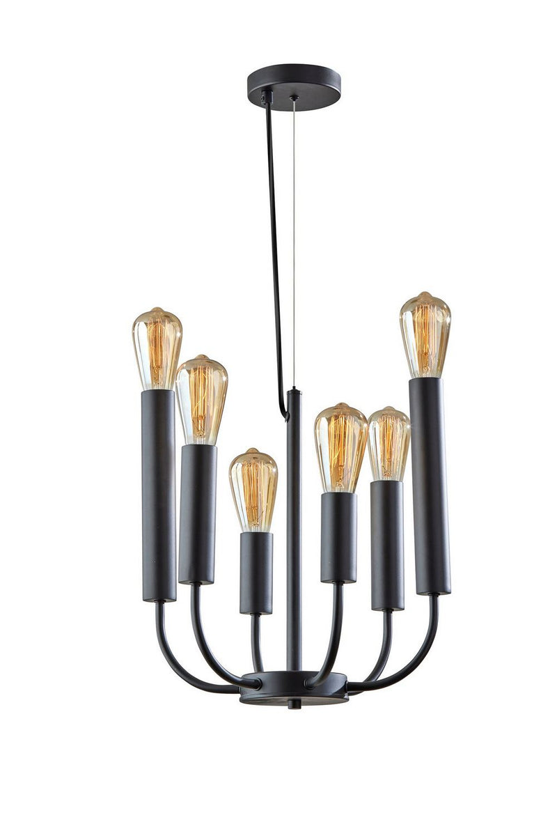 Adesso Home 6197-01 Six Light Pendant, Black