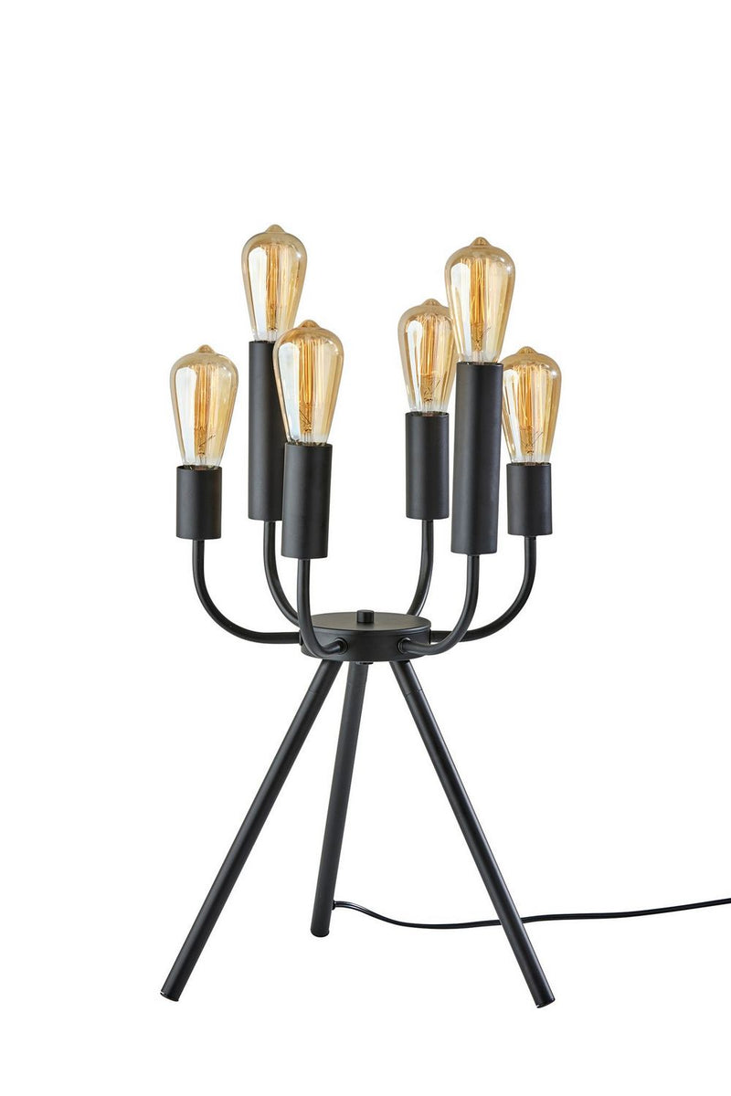 Adesso Home 6198-01 Six Light Table Lamp, Black