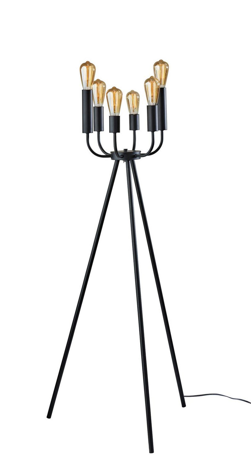 Adesso Home 6199-01 Six Light Floor Lamp, Black