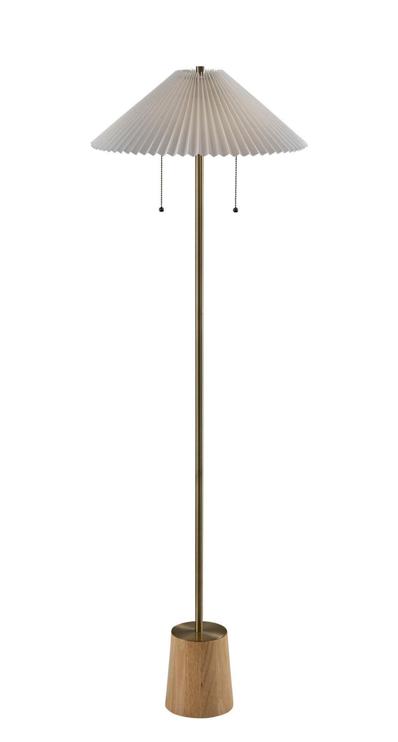 Adesso Home 9403-21 Two Light Floor Lamp, Antique Brass