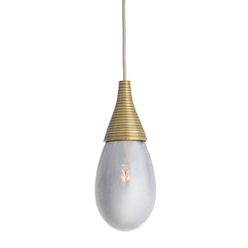 Arteriors DPC34 One Light Pendant, Smoke Luster/Antique Brass