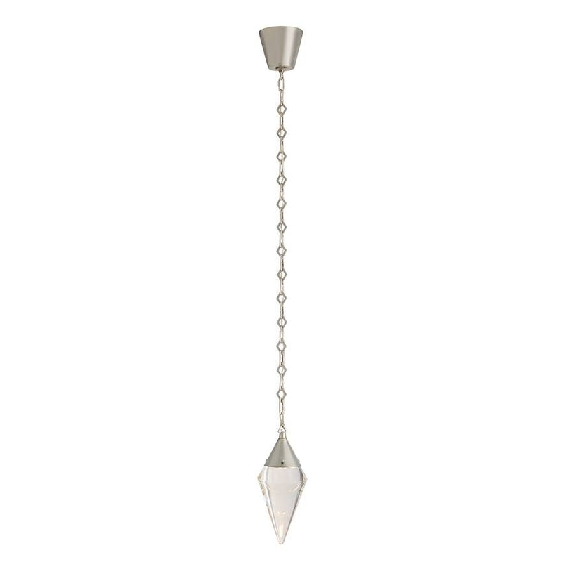 Arteriors DPC36 LED Pendant, Clear/Vintage Silver