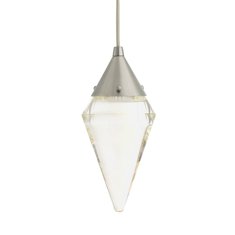 Arteriors DPC39 LED Pendant, Clear/Vintage Silver