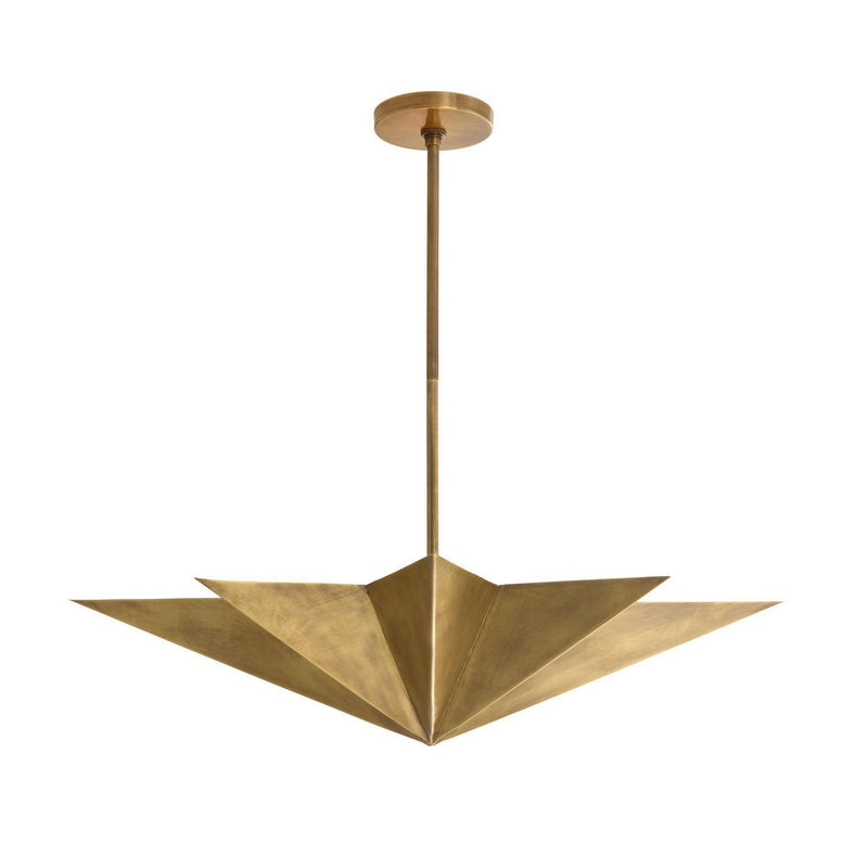 Arteriors DPI16 Eight Light Pendant, Antique Brass