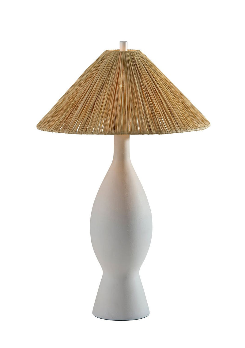Adesso Home 9404-02 Table Lamp, White Roughed Ceramic