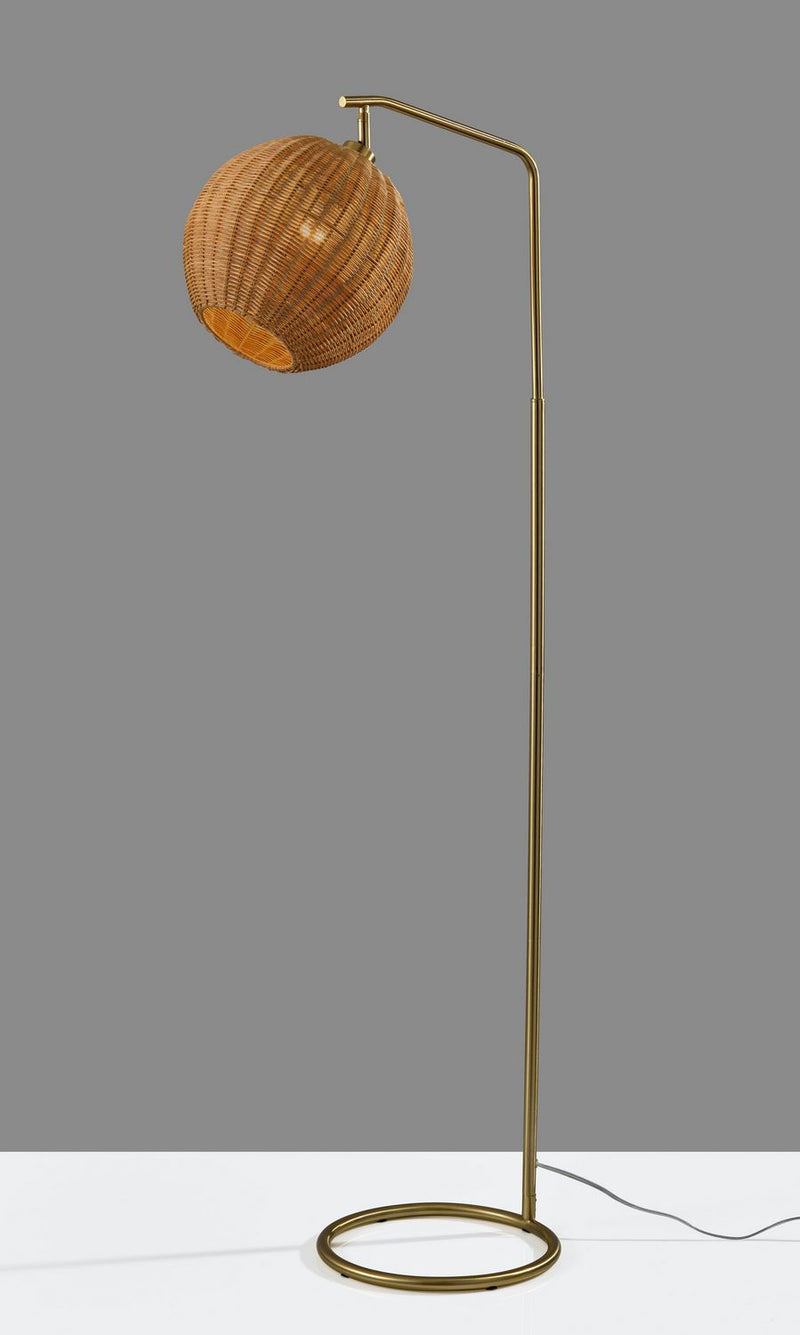 Adesso Home 9407-21 Floor Lamp, Antique Brass