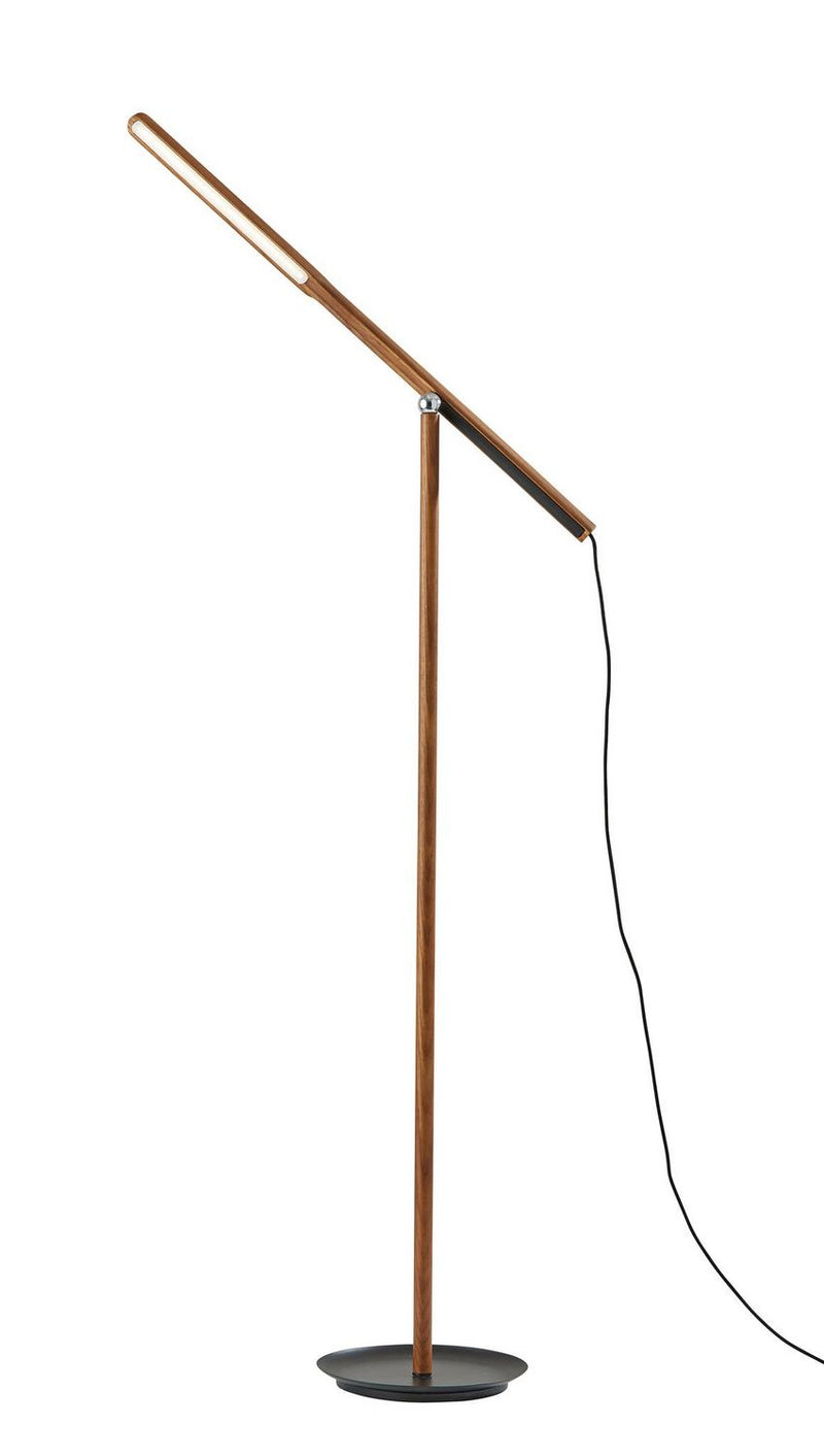 Adesso Home AD9113-01 LED Floor Lamp, Black Ash Wood