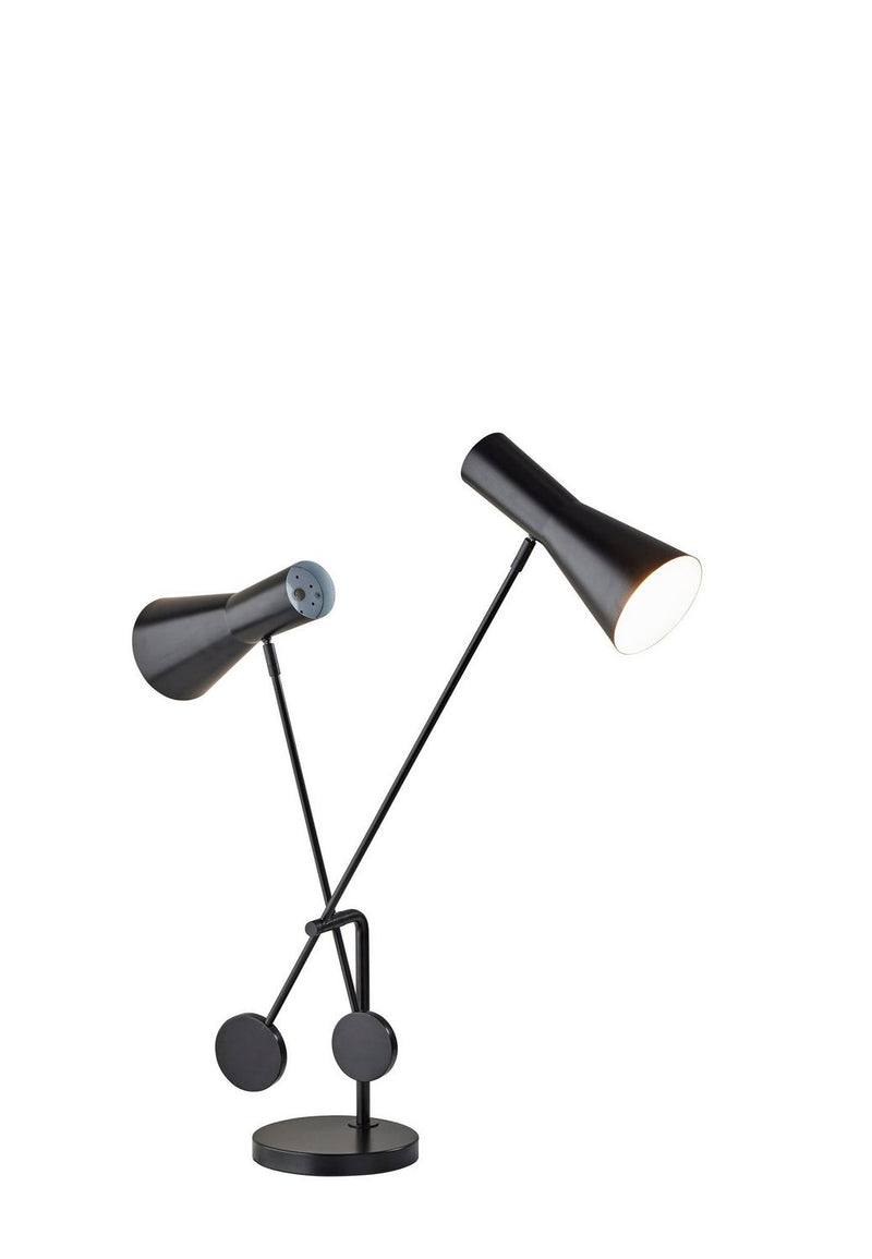 Adesso Home AD9114-01 Two Light Desk Lamp, Black