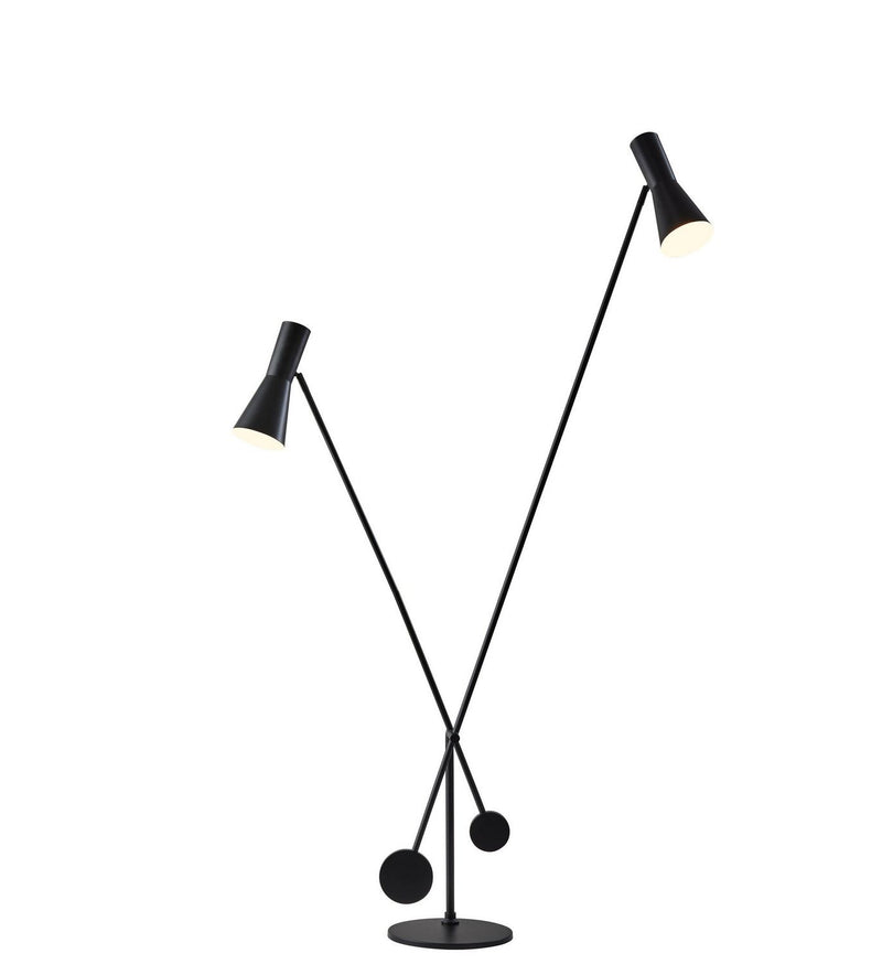 Adesso Home AD9115-01 Two Light Floor Lamp, Black