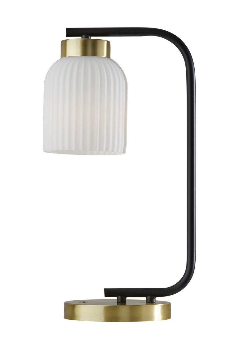 Adesso Home AF48885BR LED Table Lamp, Black & Antique Brass