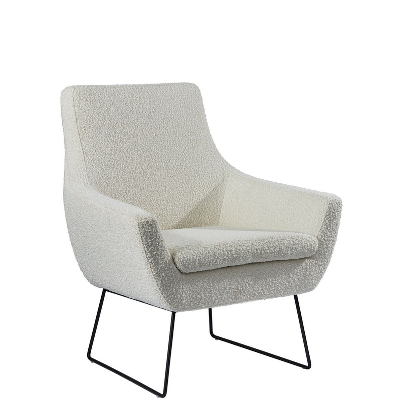 Adesso Home GR2002-02 Chair, Off White Boucle Fabric