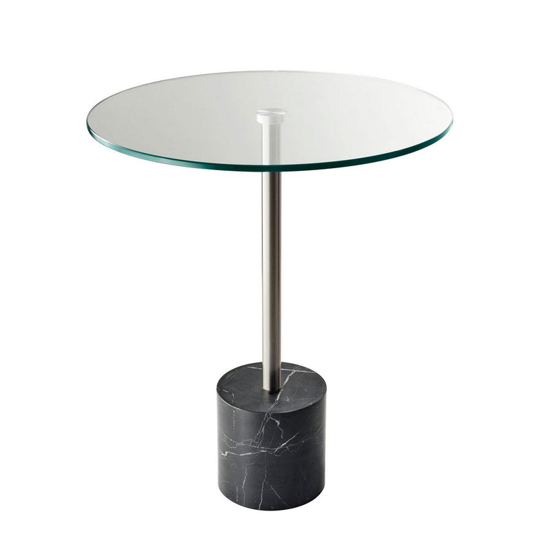 Adesso Home HX5282-01 End Table, Steel/Black Marble
