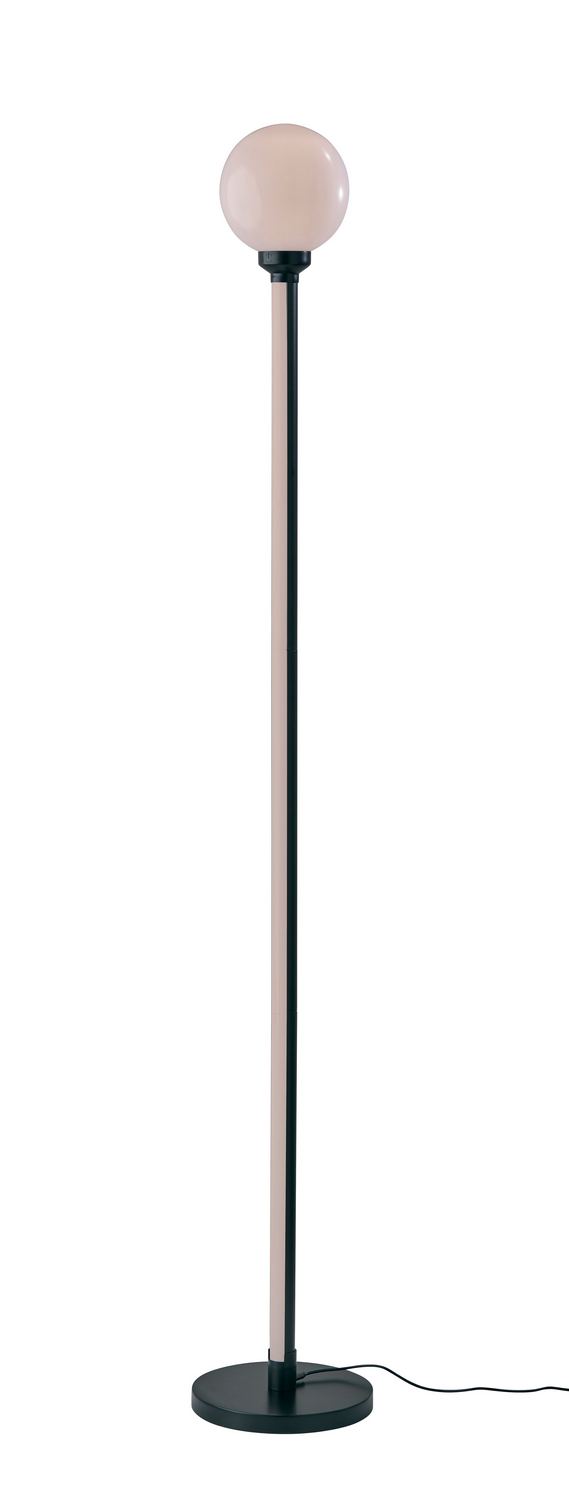 Adesso Home SL0371-01 LED Floor Lamp, Black, White Plastic