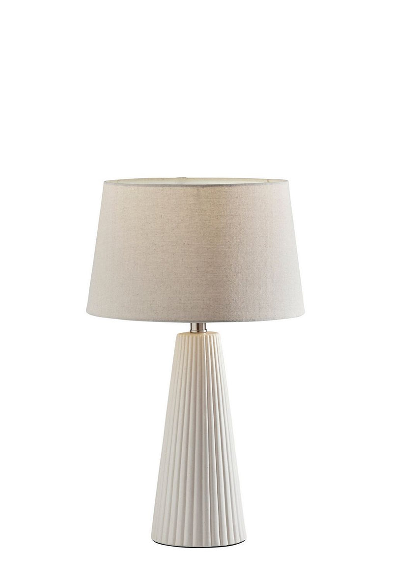 Adesso Home SL1158-02 2 Piece Table Lamp Set, Off-White Ribbed Ceramic