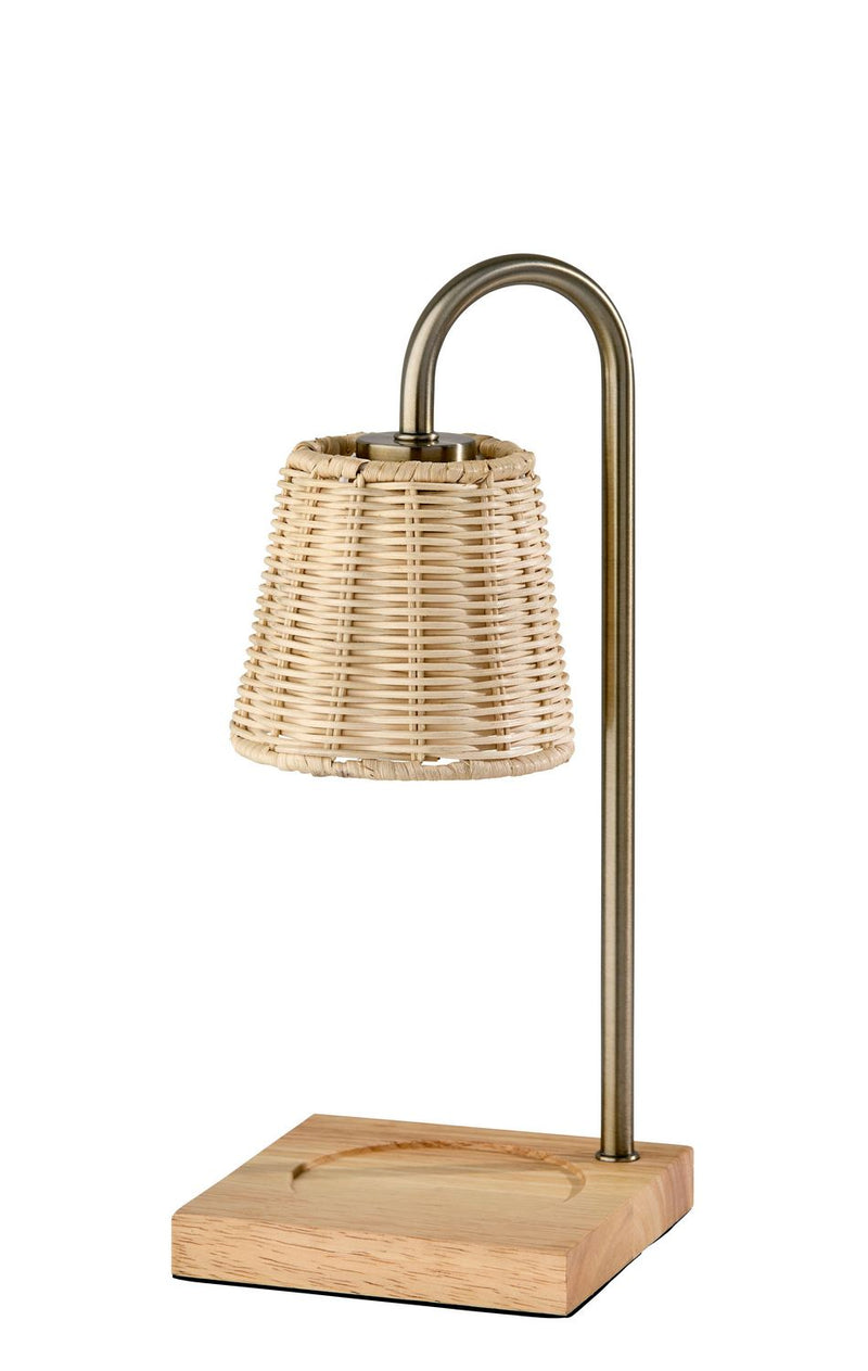 Adesso Home SL1190-21 Candlewarmer Lamp, Antique Brass