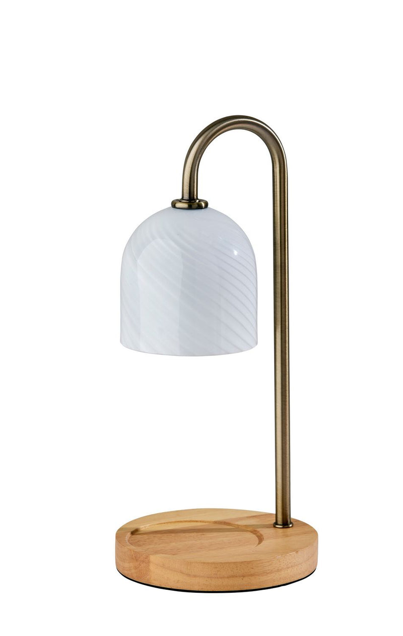 Adesso Home SL1191-21 Candlewarmer Lamp, Antique Brass