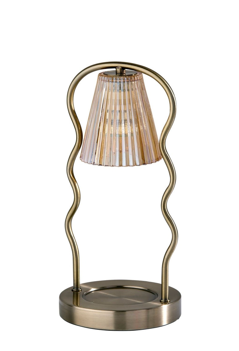 Adesso Home SL1192-21 Candlewarmer Lamp, Antique Brass