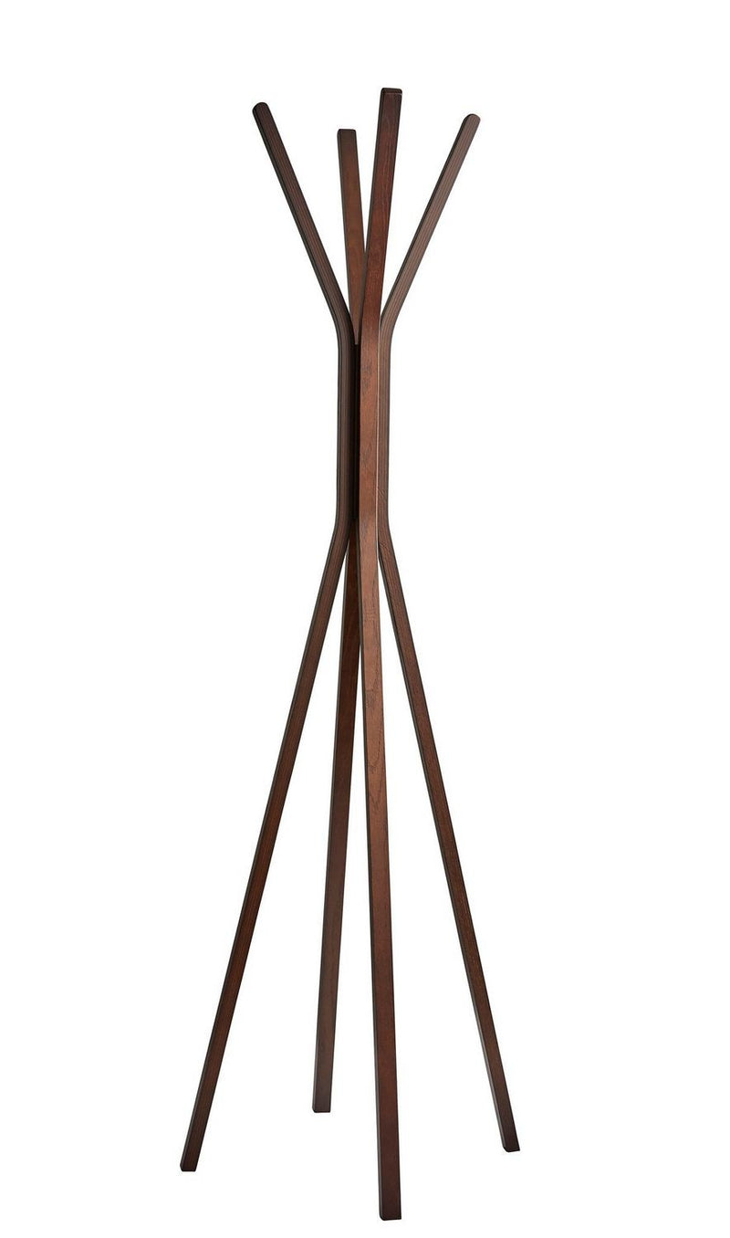 Adesso Home WK3809-15 Coat Rack, Plywood W. Walnut Oak Wood Veneer