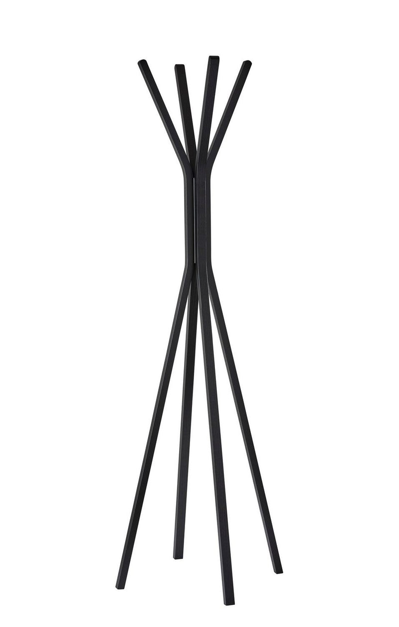 Adesso Home WK3809-01 Coat Rack, Plywood W. Black Oak Wood Veneer