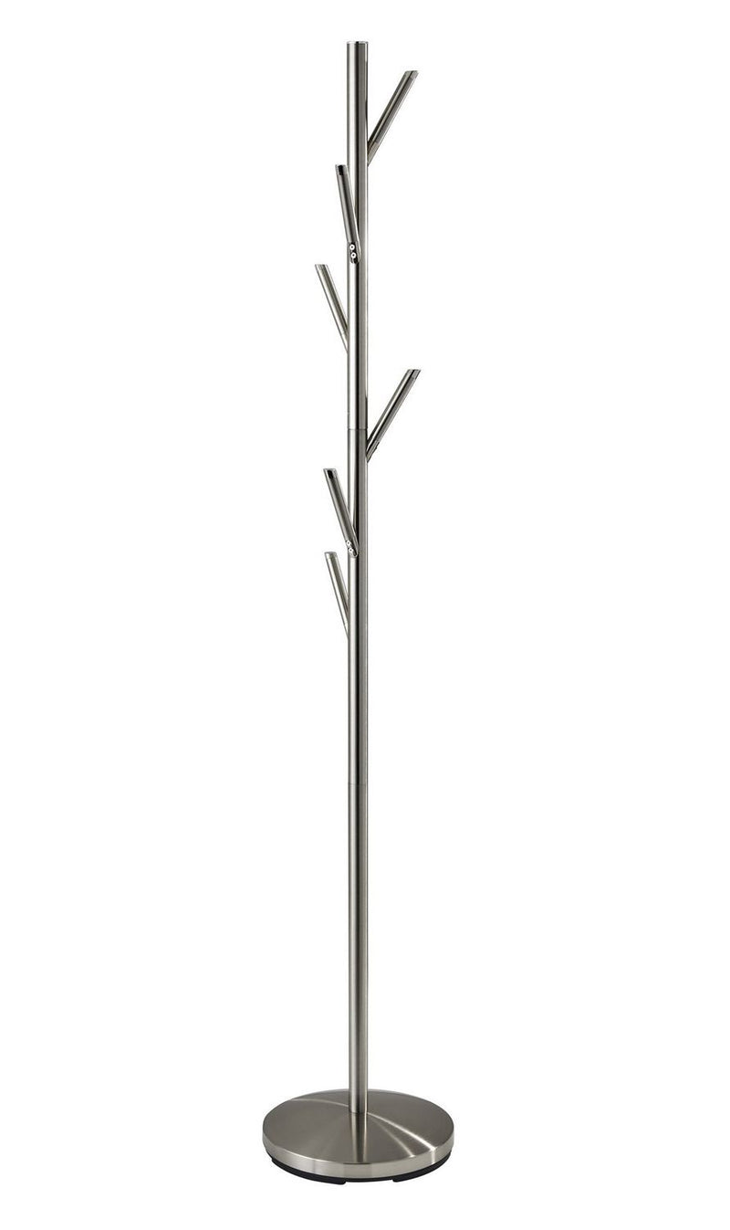 Adesso Home WK2036-22 Coat Rack, Brushed Steel