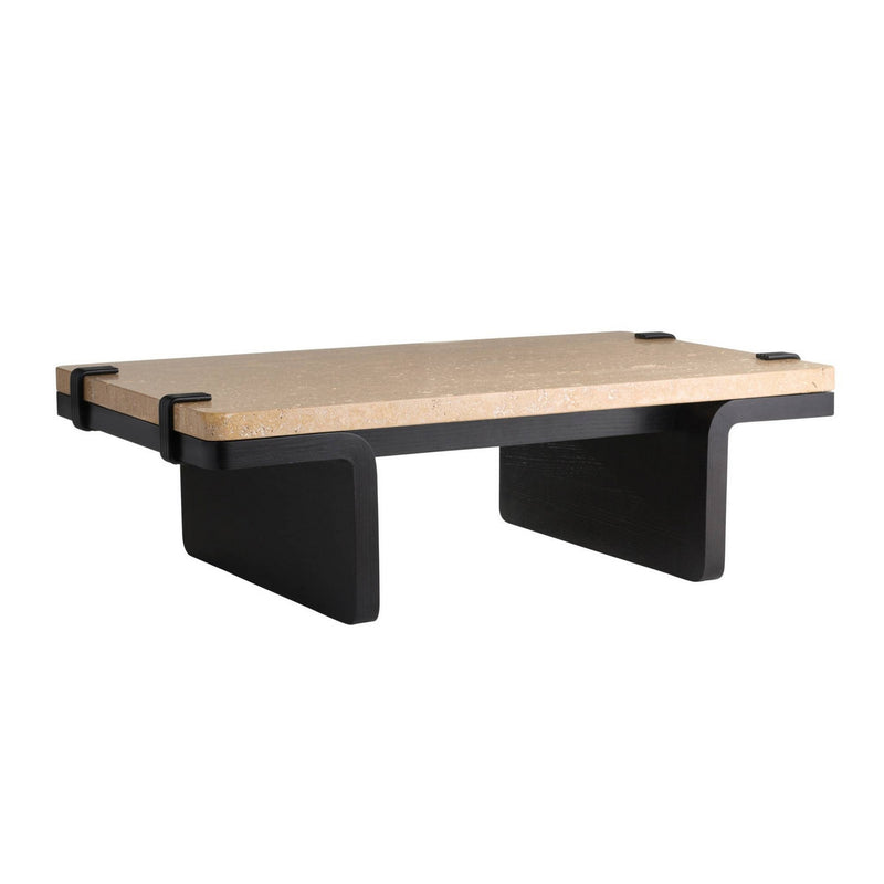 Arteriors FCI33 Coffee Table, Natural/Ebony
