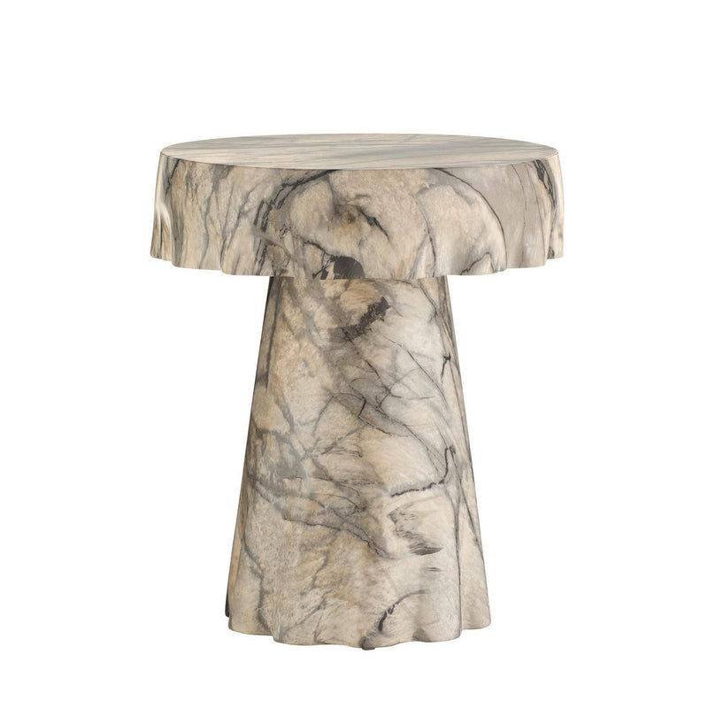 Arteriors FES19 Accent Table, Mojave Faux Marble