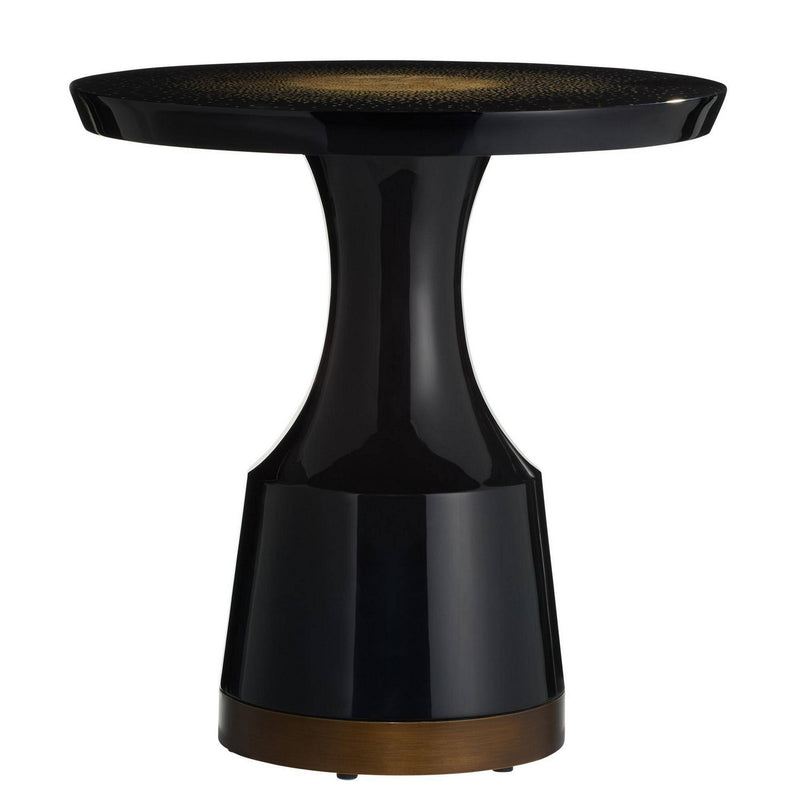 Arteriors FES20 End Table, Toasted Ivory/Black