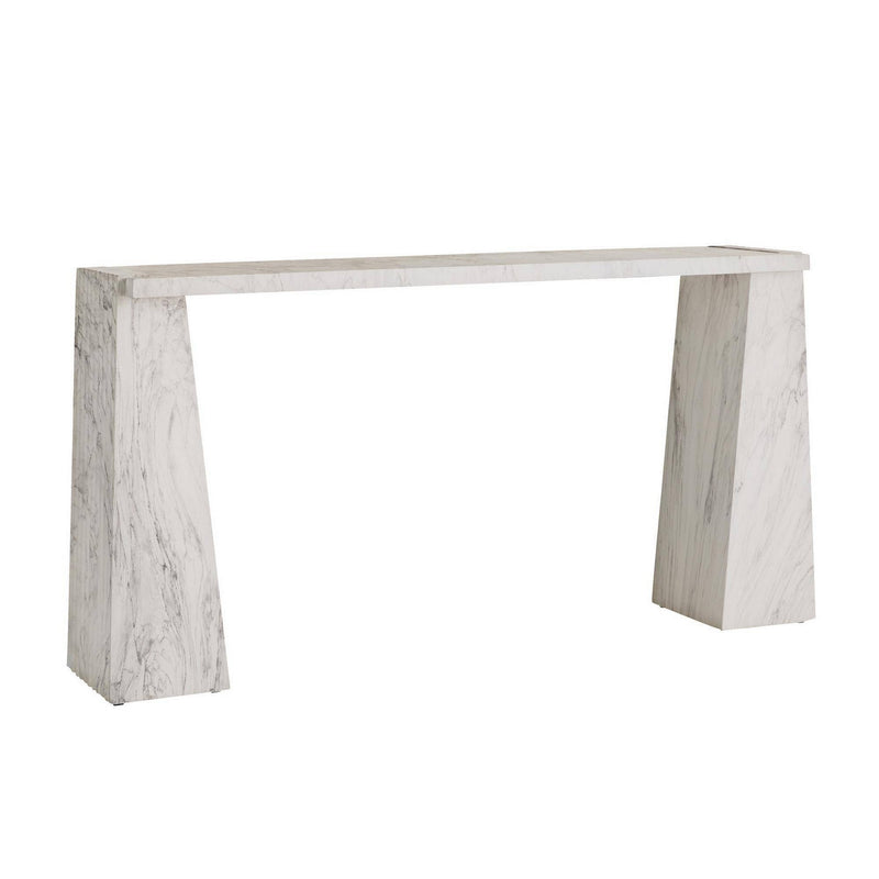Arteriors FLS13 Console, White Faux Marble