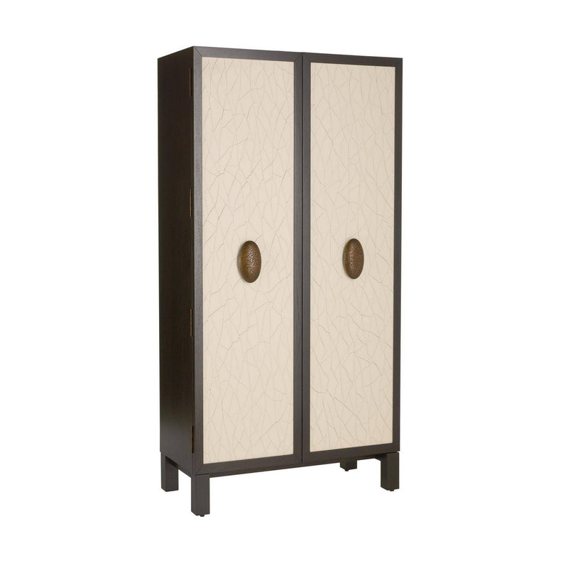 Arteriors FNS23 Cocktail Cabinet, Ivory/Ebony