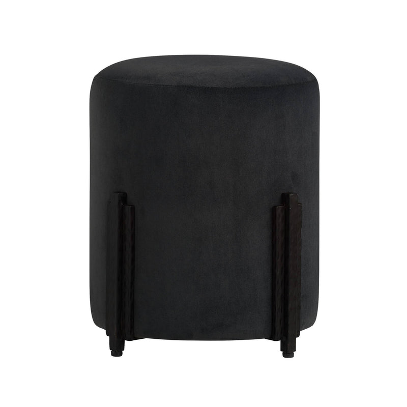 Arteriors FOI15 Accent Stool, Pebble/Blackened Iron