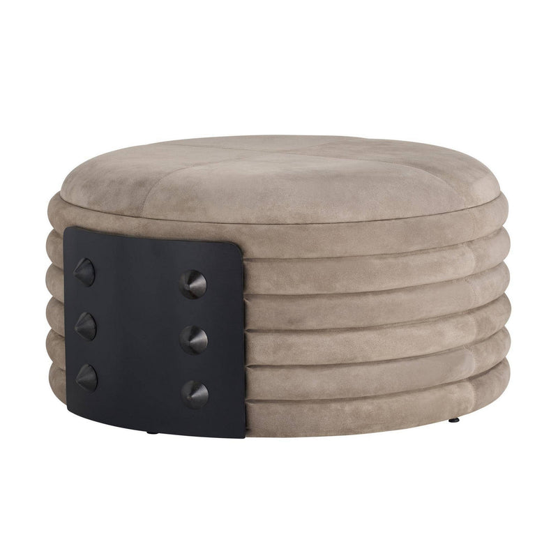 Arteriors FOI16 Ottoman, Taupe/Sable