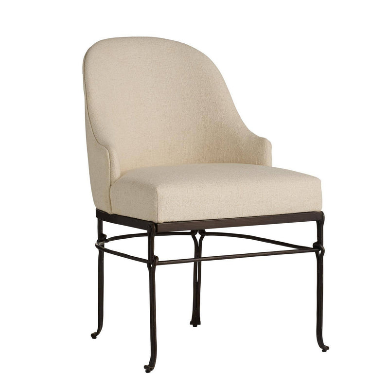 Arteriors FRI42 Dining Chair, Oxford White/Blackened Iron