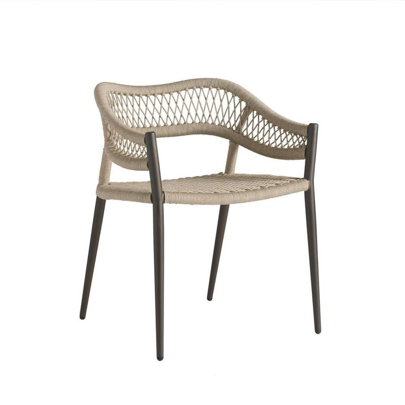 Arteriors FRS33 Outdoor Dining Chair, Buff/Blackened Bronze