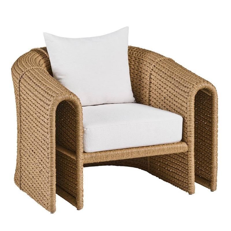 Arteriors FRS34 Outdoor Lounge Chair, Pearl/Tan
