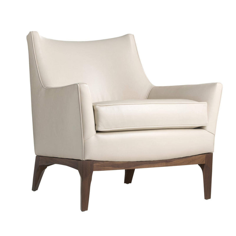 Arteriors FRU17 Chair, Ivory/Dark Walnut