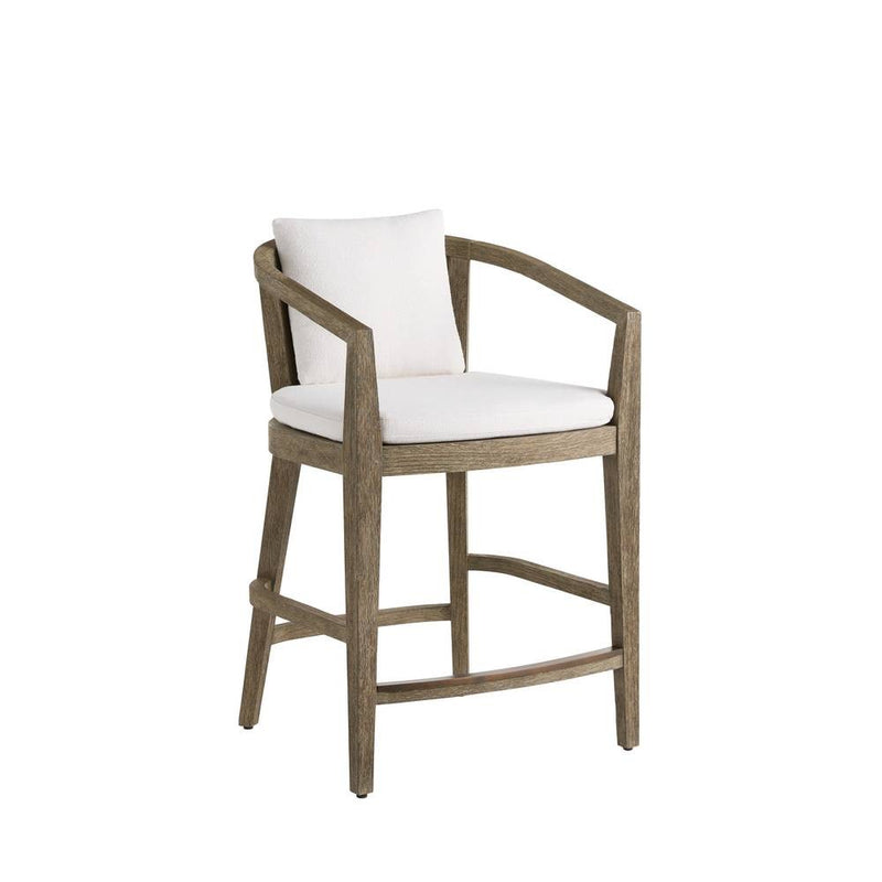 Arteriors FSS16 Outdoor Counter Stool, Pearl/Kona