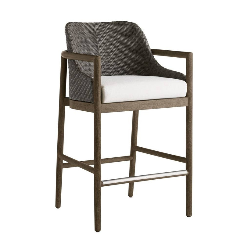 Arteriors FSS17 Outdoor Bar Stool, Pearl/Dark Gray Wash