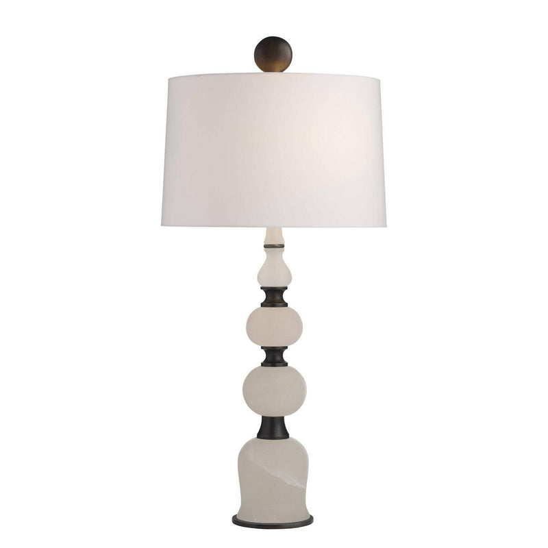 Arteriors GDPTC02-829 Two Light Table Lamp, White/English Bronze