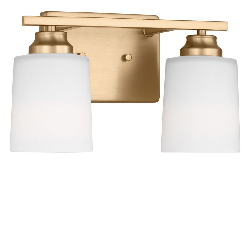 Generation Lighting 4420902-848 Two Light Bath, Satin Brass