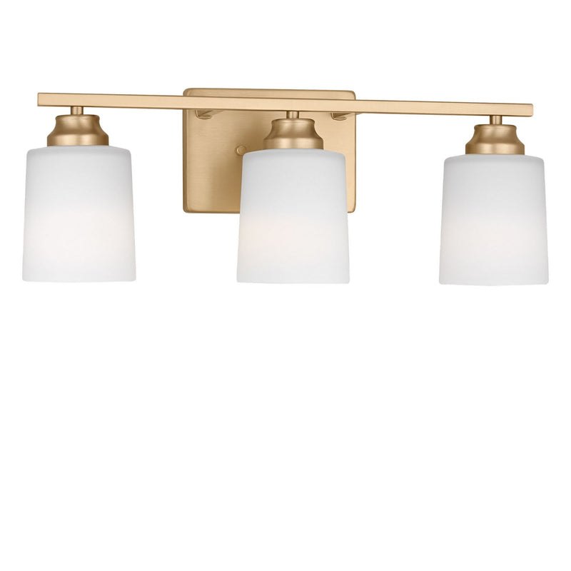 Generation Lighting 4420903-848 Three Light Bath, Satin Brass