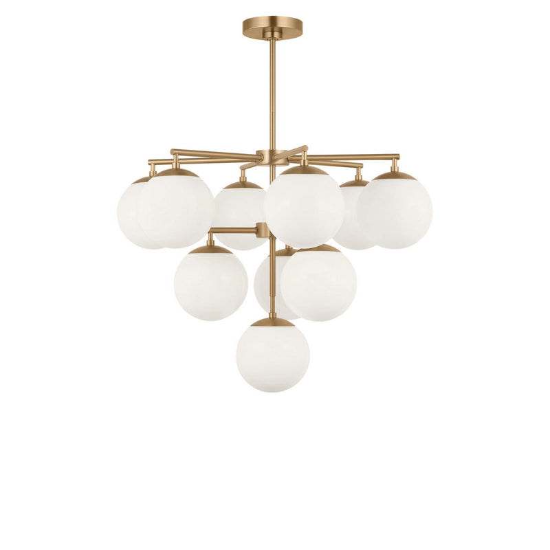 Generation Lighting GLC18010SB Ten Light Chandelier, Satin Brass